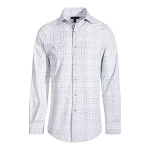 ALFATECH BY ALFANI Mens White Slim Fit Stretch Dress Shirt 17-17.5 36-37